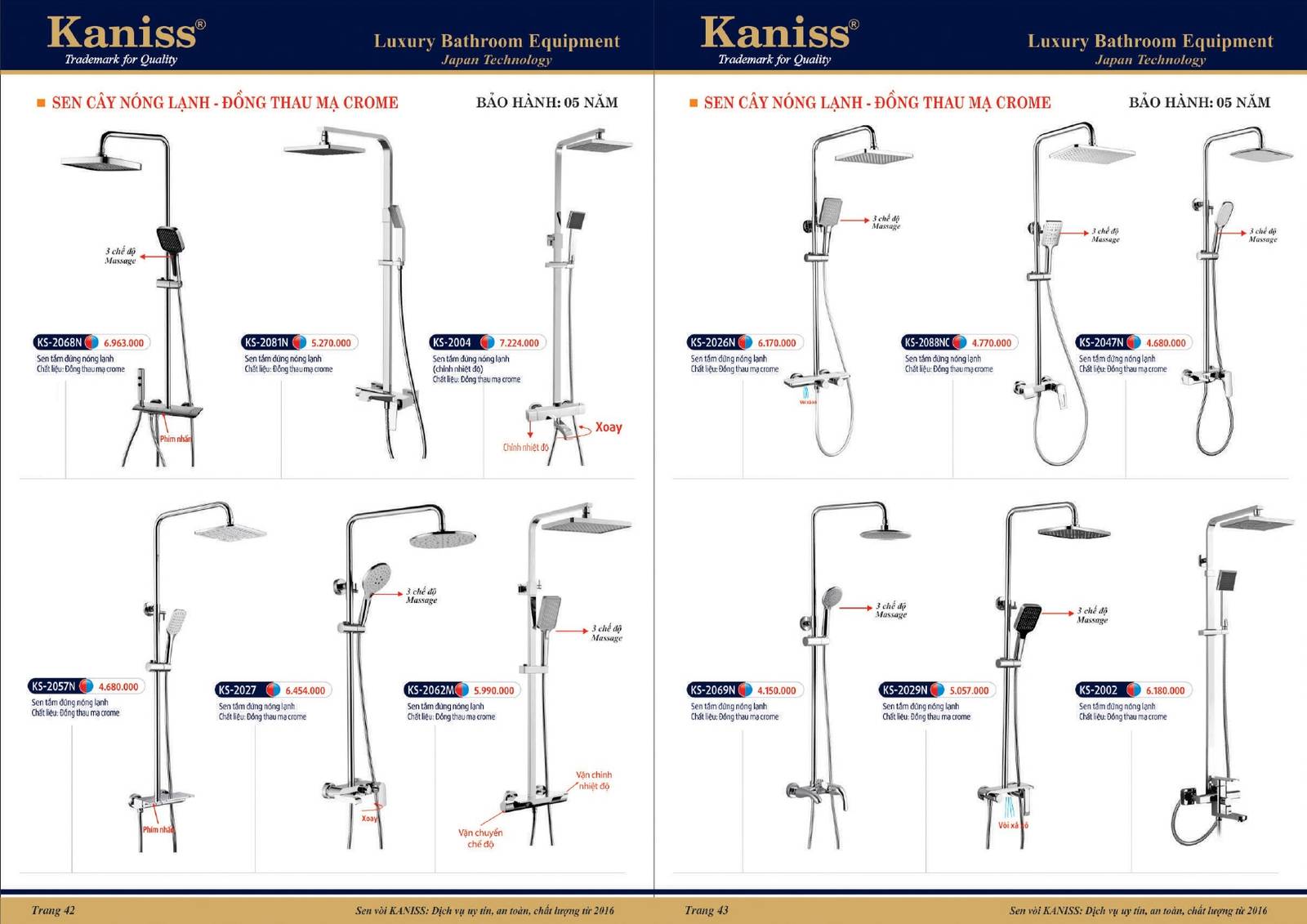 Bảng giá và Catalogue Thiết bị vệ sinh KANISS mới nhất 2025 /Page 22